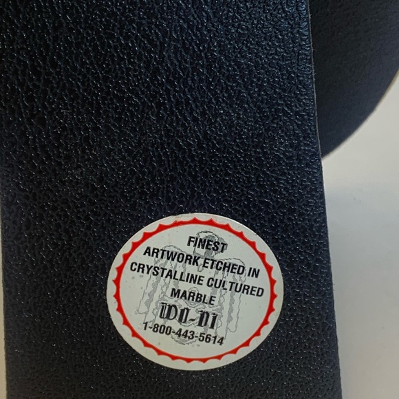 Guardian Angel On Bridge With Children Etched on Cultured Marble Blue - Picture 5 of 6